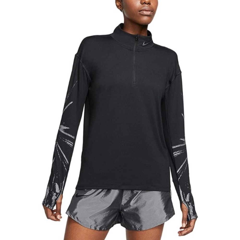 Nike Women's Element 1/2-Zip Long Sleeve Running Top in Black